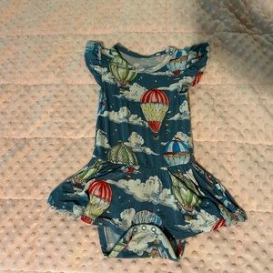 Posh peanut twirl skirt onsie